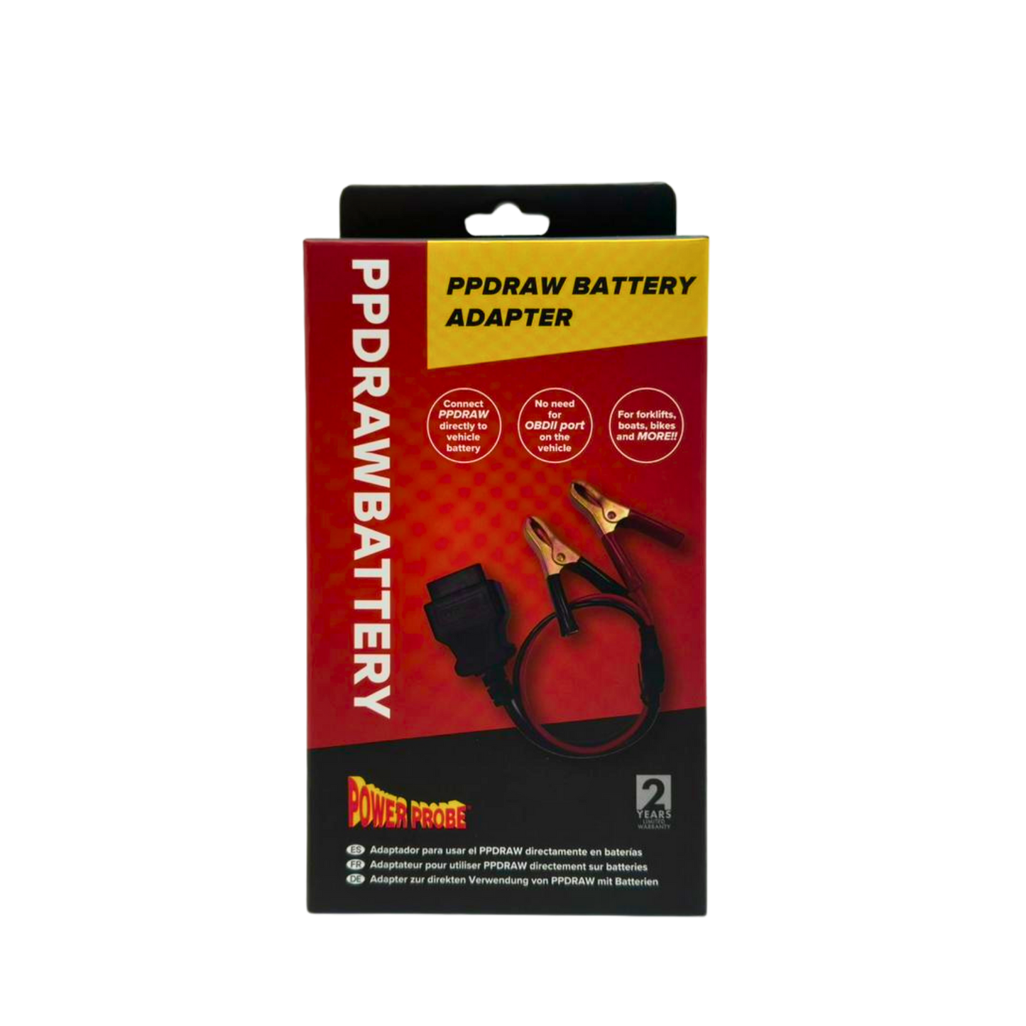 Power Probe PPDRAWBATTERY - OBD2 to Alligator Clamp for PPDRAW