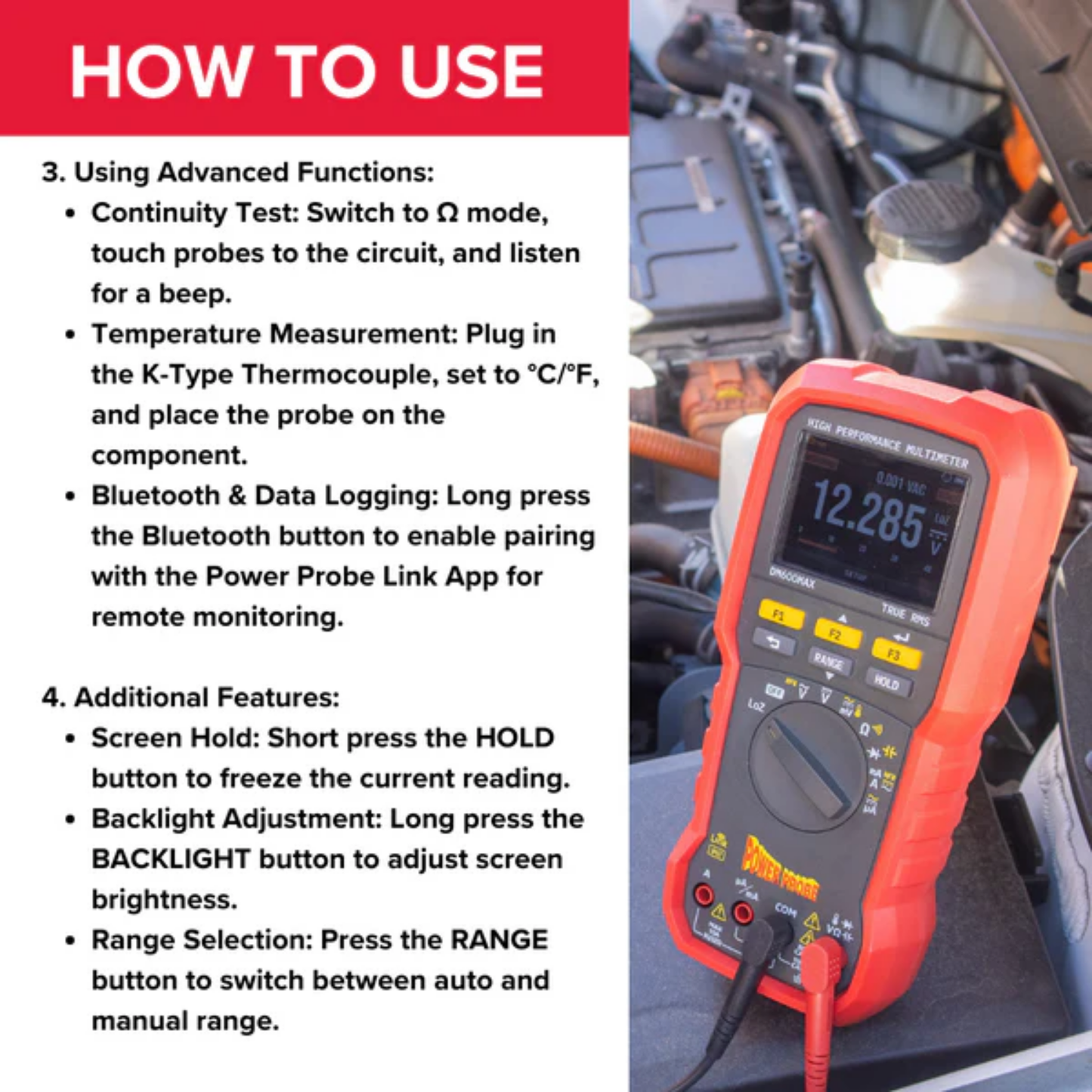 Power Probe DM600MAX True RMS Automotive Multimeter