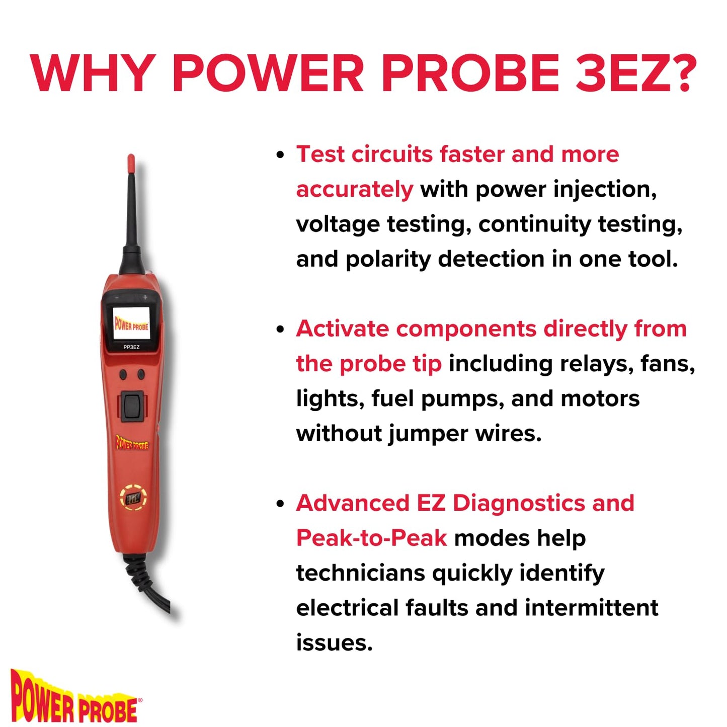 Circuit Tester PP3EZ with learning mode and diagnostics mode
