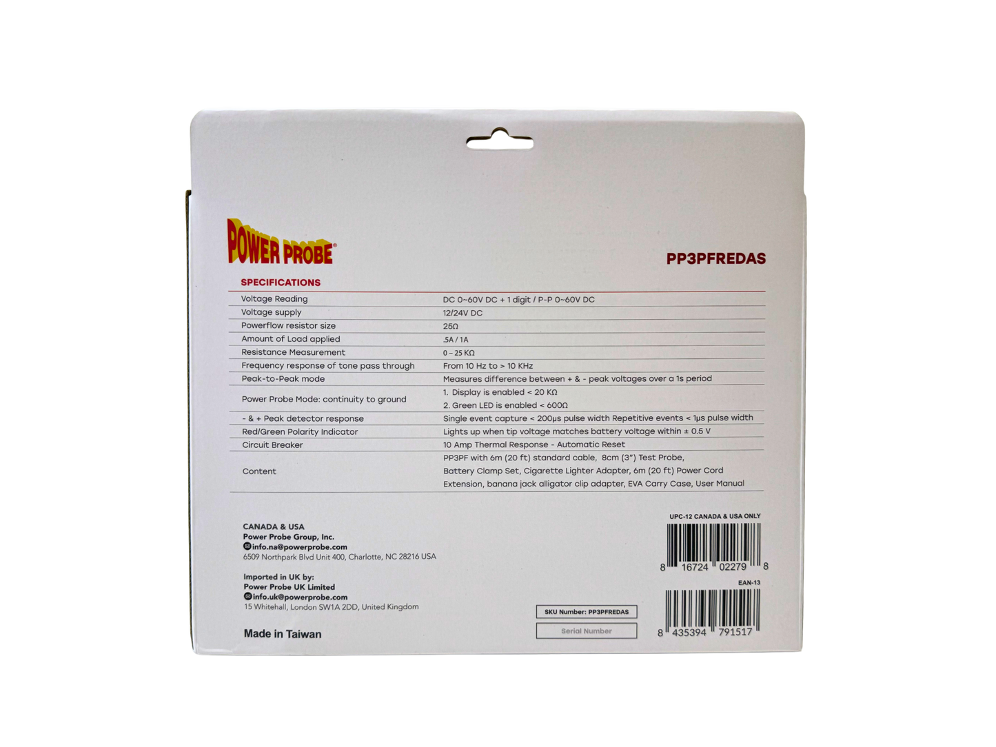 Power Probe 3 PowerFlow PP3PFREDAS Tester Kit + Case