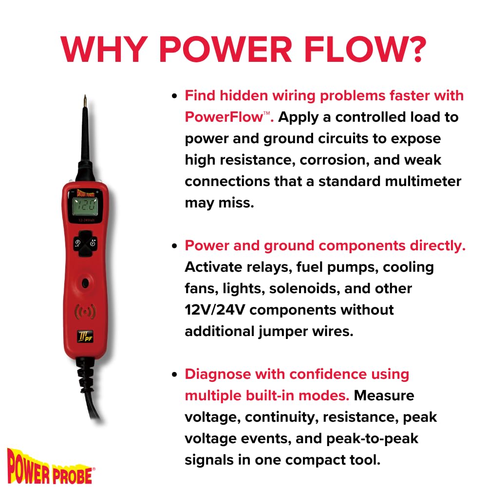 Power Probe 3 PowerFlow PP3PFRED Circuit Tester