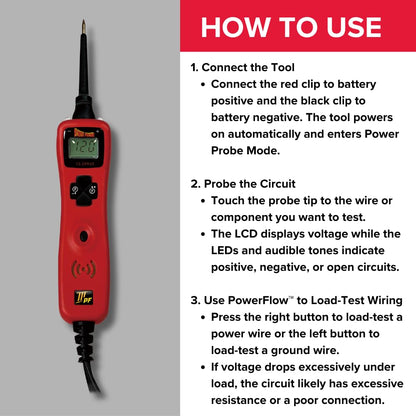 Power Probe 3 PowerFlow PP3PFRED Circuit Tester