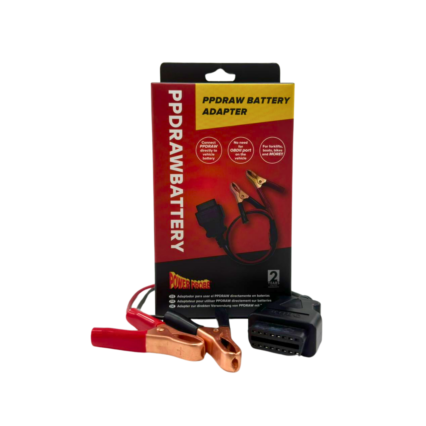 Power Probe PPDRAWBATTERY - OBD2 to Alligator Clamp for PPDRAW