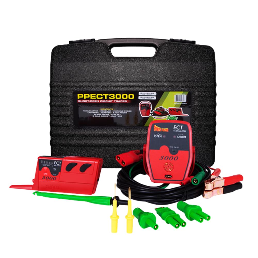 Power Probe PPECT3000 short circuit tracer kit with adapters and case