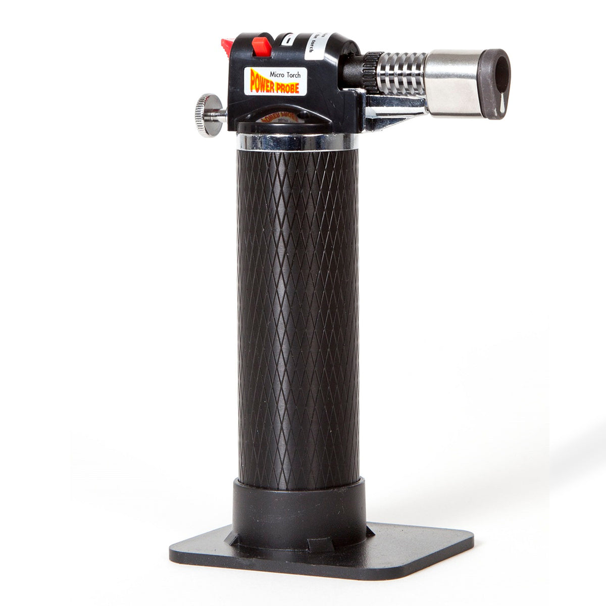 Power Probe Micro Torch, side view showing controls and flame guard