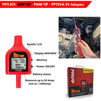 Power Probe Limited Edition Tips Kit – Amp Tip, PWM Tip & 5V Adapter