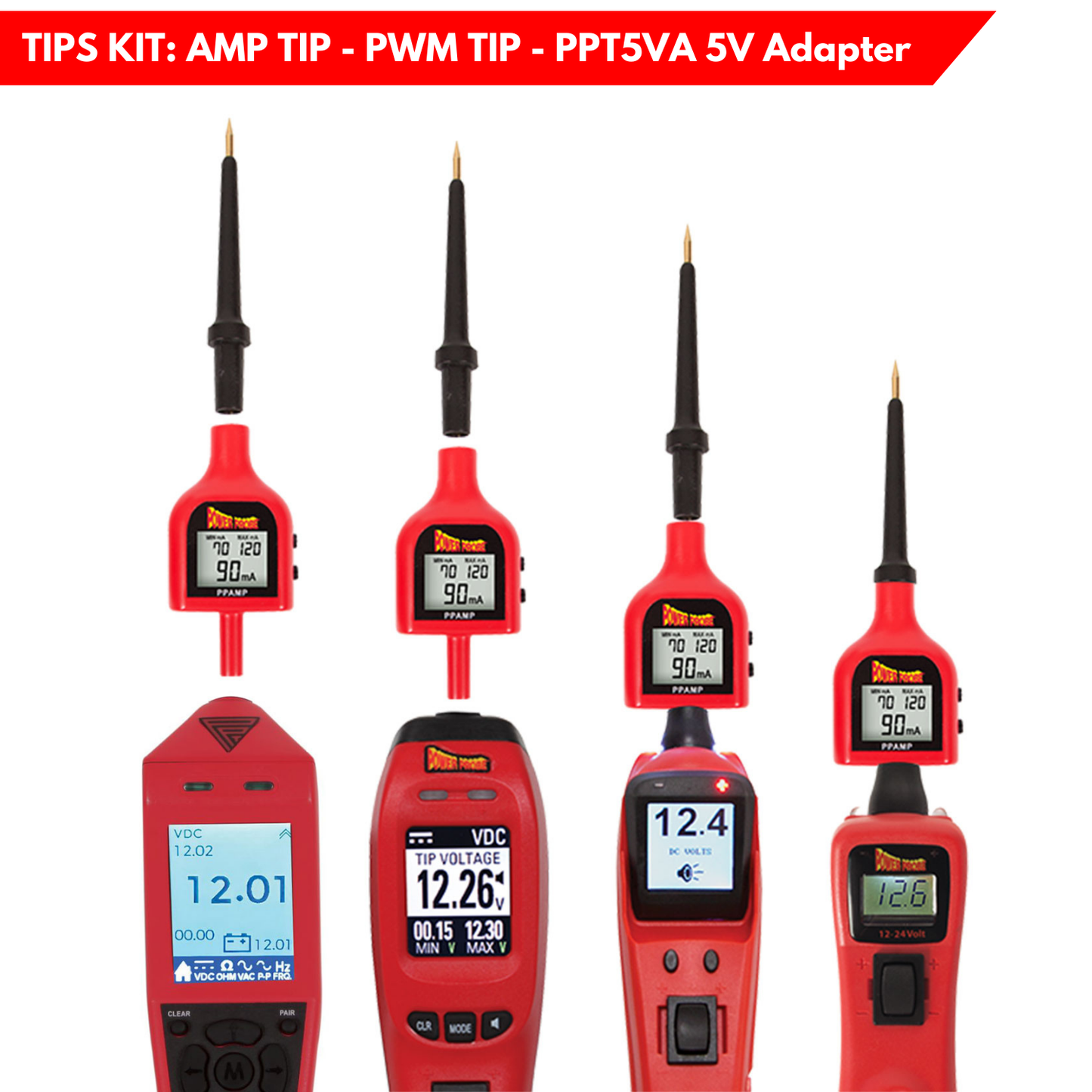 Power Probe Limited Edition Tips Kit – Amp Tip, PWM Tip & 5V Adapter