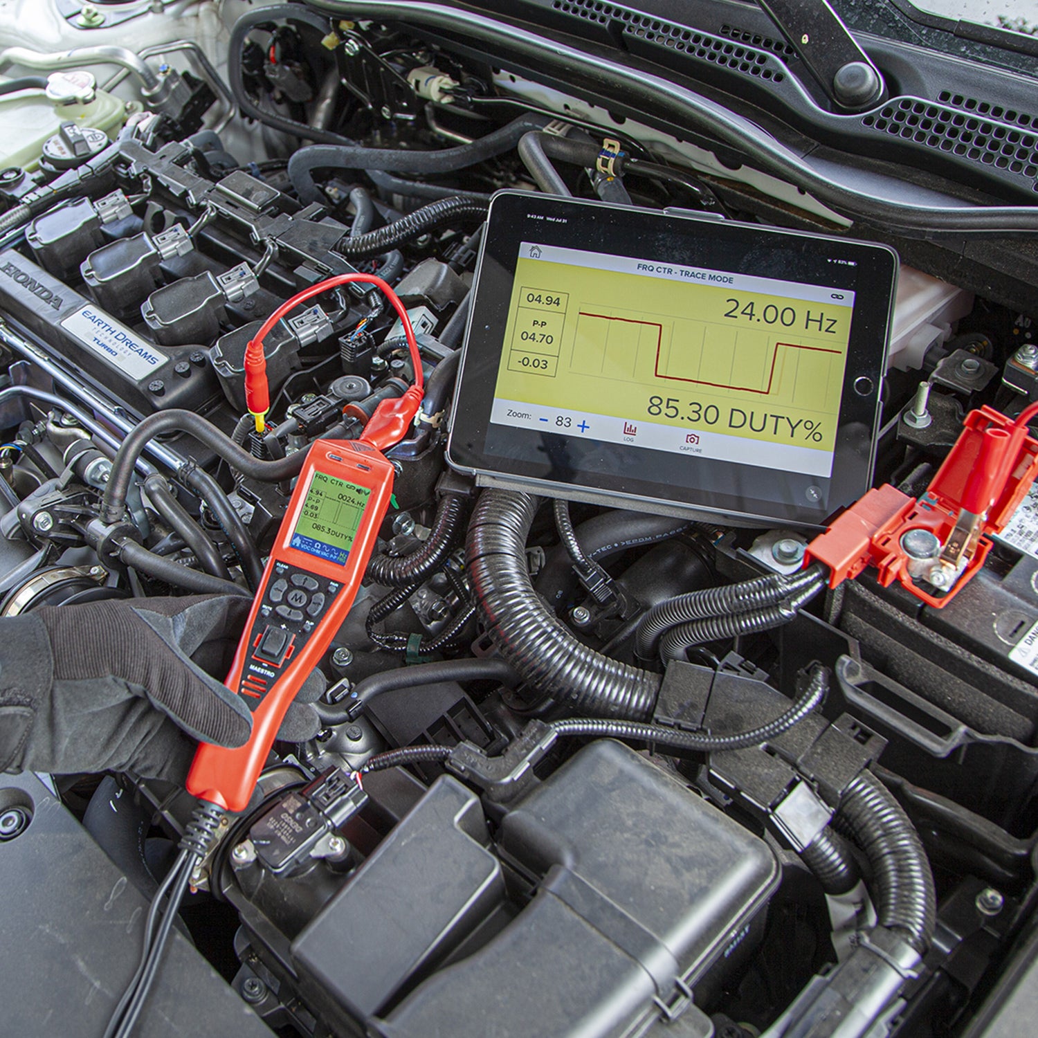 Power Probe Maestro paired with the Power Probe TEK App