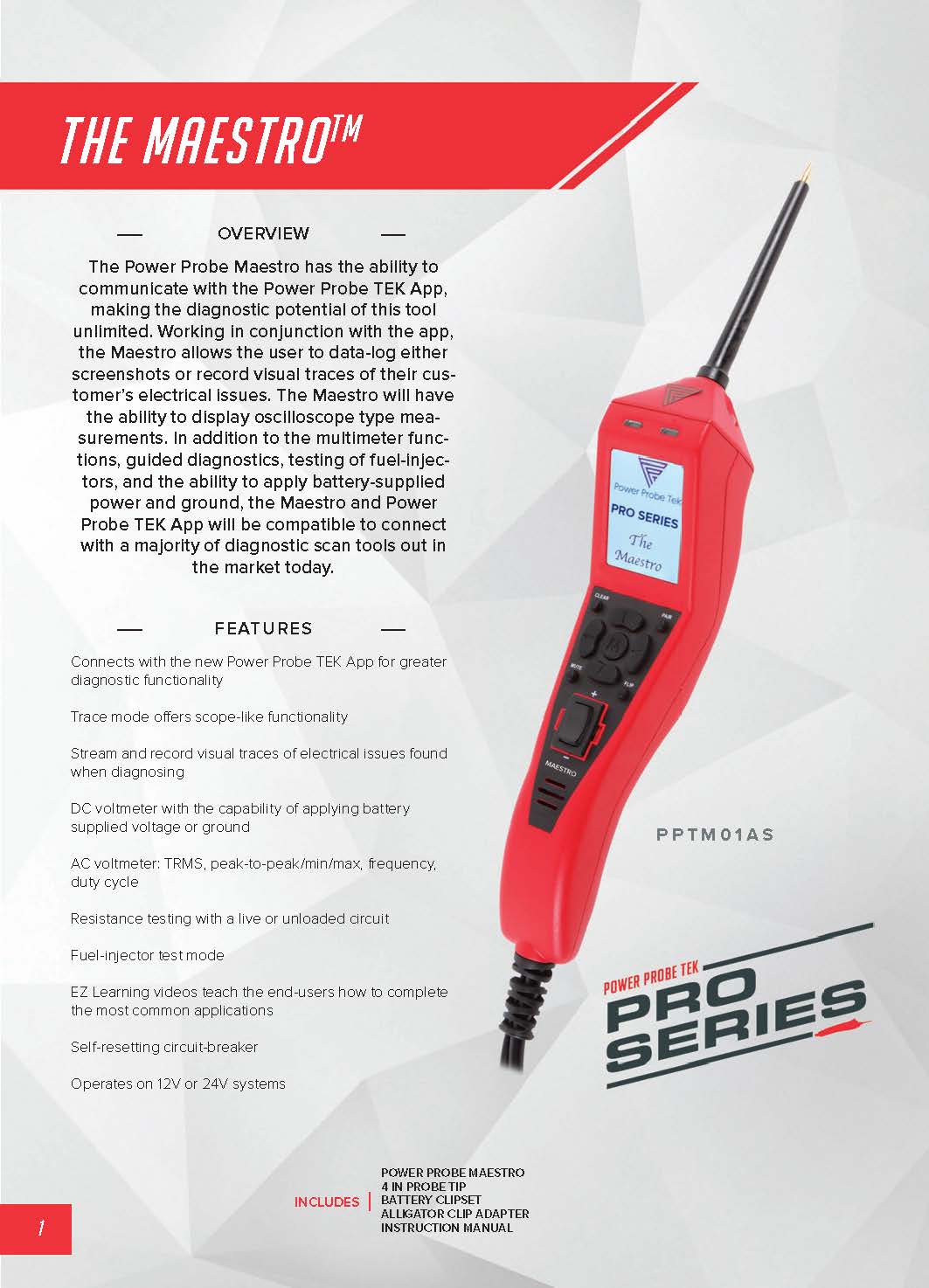 Power Probe Maestro testing a 12V automotive circuit
