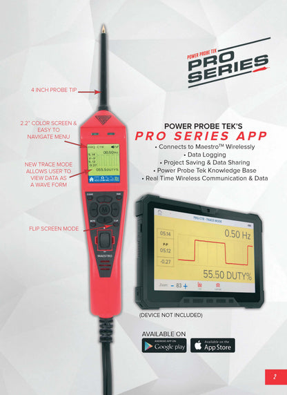 Power Probe Maestro with battery clips and auxiliary ground lead