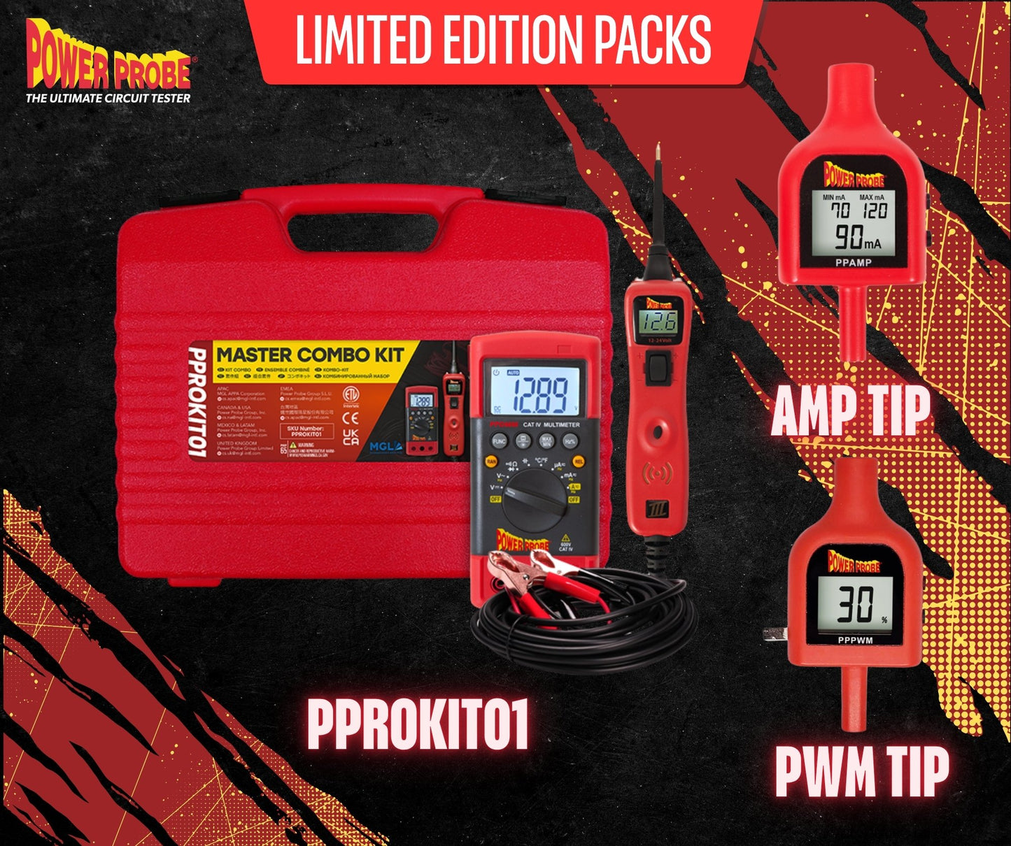 Power Probe Complete Diagnostic Bundle – PPROKIT01, PPAMPTIP & PPPWMTIP