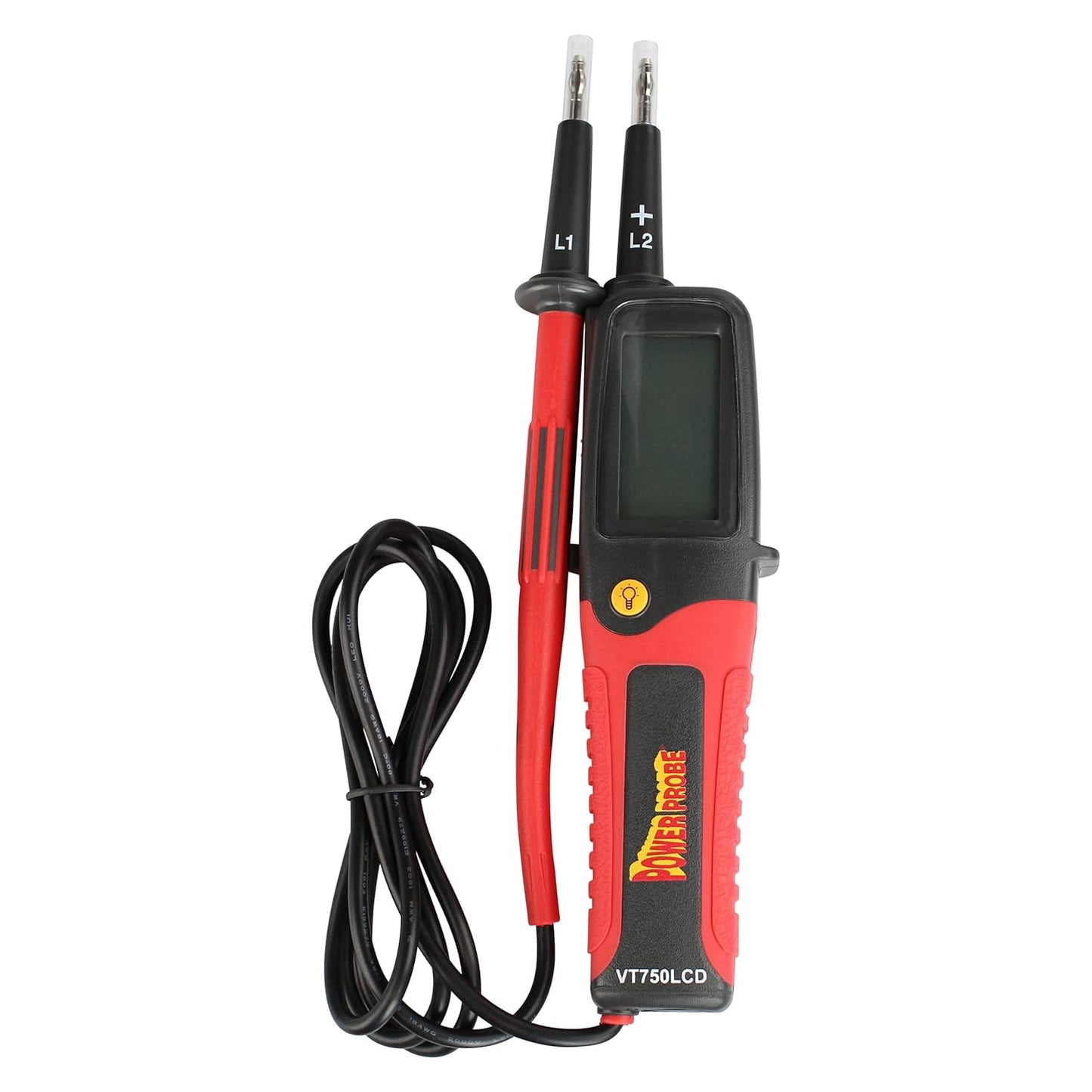 Power Probe PPVT750LCD Two-Pole Voltage Tester 12-750V AC/DC, Continuity, RCD and Resistance