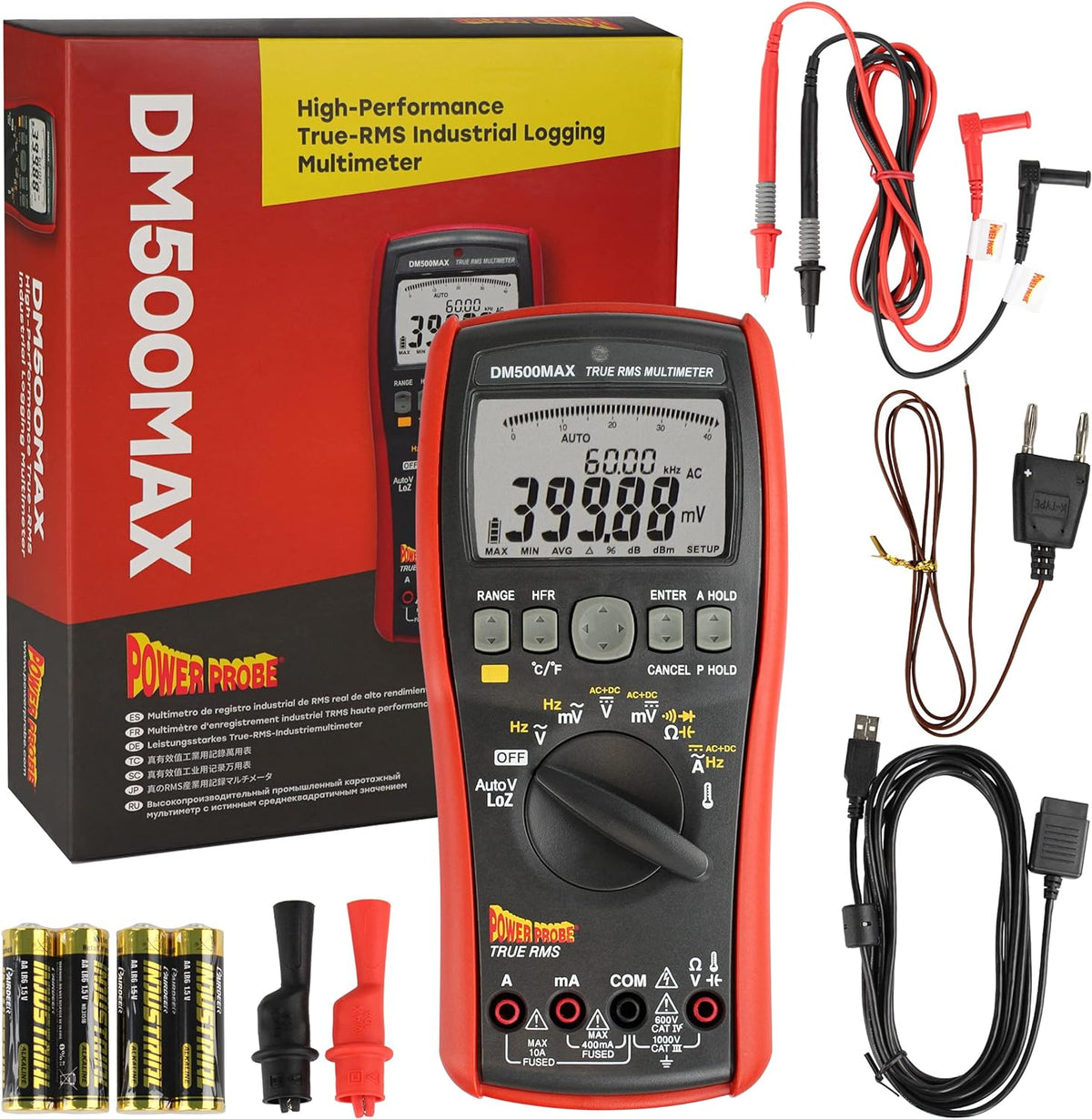 Power Probe PPDM500MAX Multimeter – Display and Controls Detail